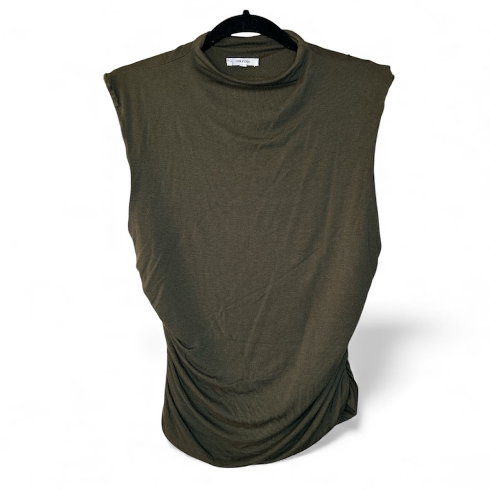 Maurice’s Olive Green Mock Neck Sleeveless Blouse